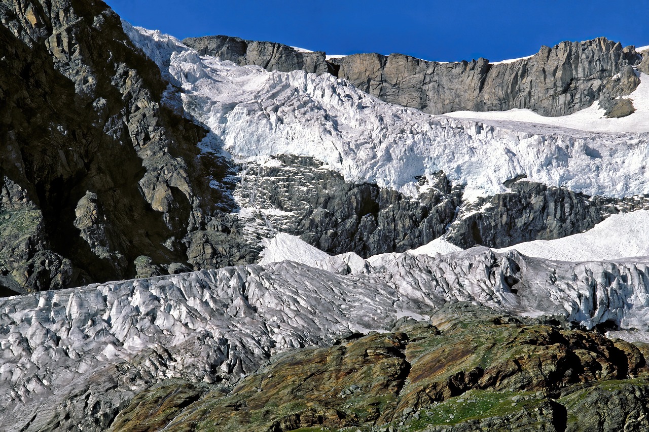 mountain, alps, glacier