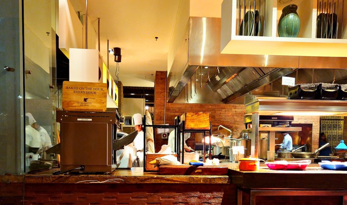 a kitchen filled with lots of counter top space